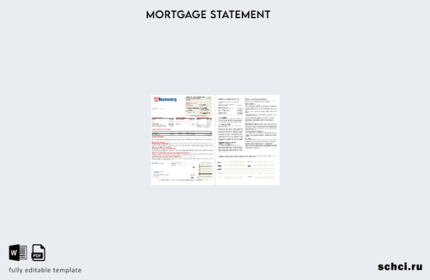 цифровая загрузка выписки по ипотеке банка USA Bancorp в форматах Word и PDF, ша